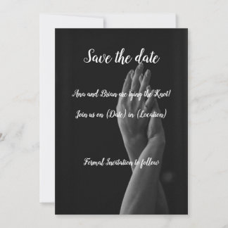Elegante monochrome Save the Date kaart