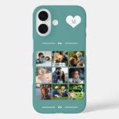 Elegante monogram 9 foto collage Case-Mate iPhone case (Achterkant)