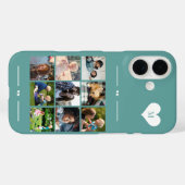 Elegante monogram 9 foto collage Case-Mate iPhone case (Achterkant (horizontaal))