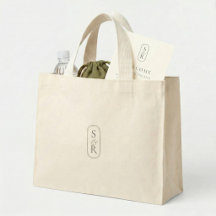 Elegante Monogram Aangepaste Trouw Welkomsttas