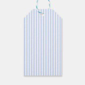 Elegante Monogram Blauwe & witte Cadeaulabel (Achterkant)