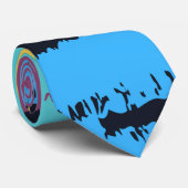 Elegante Monogram Borstelverf Stropdas (Opgerold)