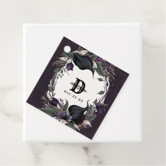 Elegante monogram bruiloft bedankjes labels