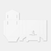 Elegante Monogram Bruiloft Favor Box Bedankdoosjes (Uitgevouwen)