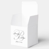 Elegante Monogram Bruiloft Favor Dozen Bedankdoosjes (Geopend)