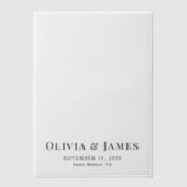 Elegante monogram bruiloft overlay vellum uitnodigingen (Voorkant)