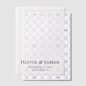 Elegante monogram bruiloft overlay vellum uitnodigingen (Offset (Uitnodiging))