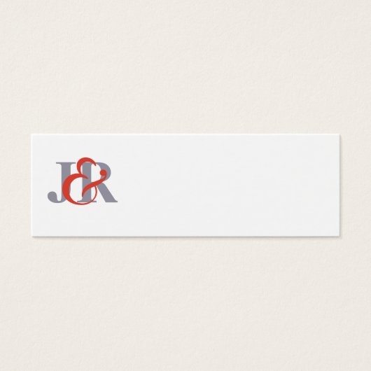 Elegante Monogram Bruiloft Plaats Kaart (Voorkant)