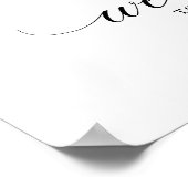 Elegante Monogram Crest Welkom bruiloft Poster (Hoek)