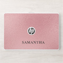 Elegante monogram donkerroze glinsterende laptopho