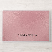 Elegante monogram donkerroze glitters Laptophoes