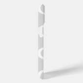 Elegante Monogram Grijs Patroon Case-Mate iPhone Case (Achterkant / Rechts)