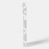 Elegante Monogram Grijs Patroon Case-Mate iPhone Case (Achterkant / Links)