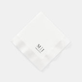 Elegante Monogram Huwelijk Minimalistische Initial Servet (Hoek)