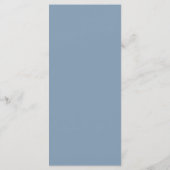 Elegante Monogram Huwelijksmenu Kaarten Stofblauw (Achterkant)