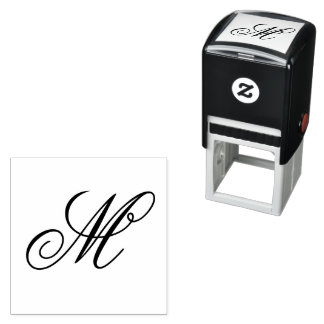 Elegante Monogram Initiaal Zelfinkende Stempel