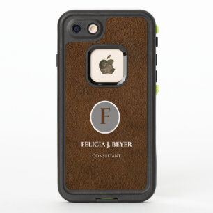 Elegante Monogram iPhone Hoesje Aangepaste Stijlvo