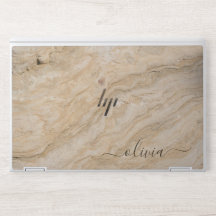Elegante monogram marmeren stenen laptophoes
