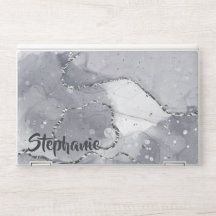 Elegante monogram marmeren stenen laptophoes