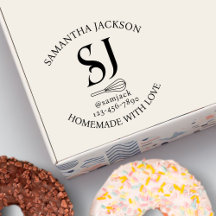 Elegante Monogram Naam Bakkerij Bedrijf