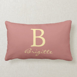 Elegante Monogram Naam Script Letter B Sjabloon Bo Kussen