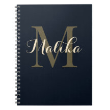 Elegante Monogram Persoonlijke Spiraal Notebook