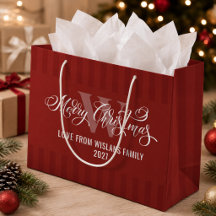 Elegante Monogram Prettig Kerstmis Calligrafie Roo