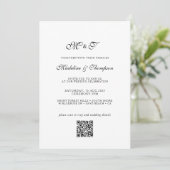 Elegante Monogram Script Foto Traditionele bruilof Kaart (Staand voorkant)