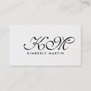 Elegante Monogram Script Moderne Achtergrond Visitekaartje