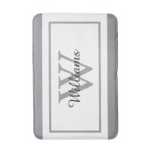 Elegante Monogram Script Naam Badmat (Voorkant Verticaal)