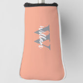 Elegante monogram scriptnaam golfheadcover (Draai 90)
