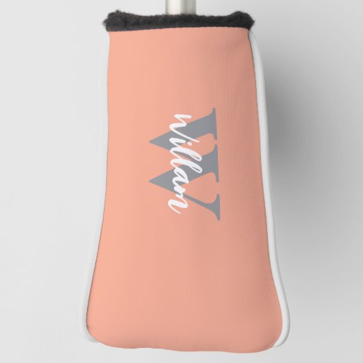 Elegante monogram scriptnaam golfheadcover (Draai 90)