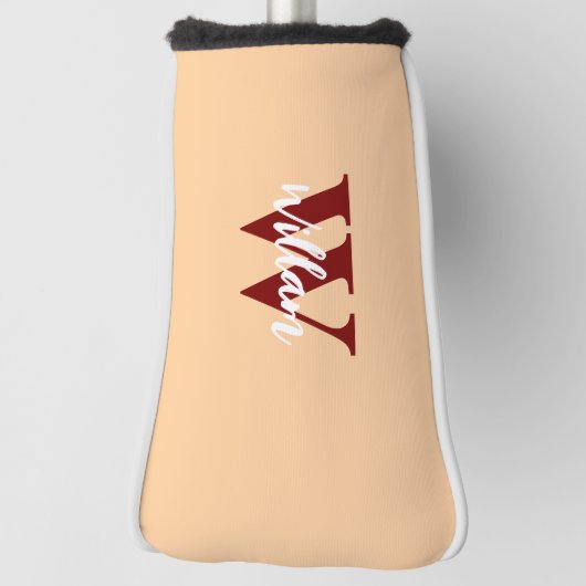 Elegante monogram scriptnaam golfheadcover (Draai 90)