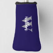 Elegante monogram scriptnaam golfheadcover (Draai 90)