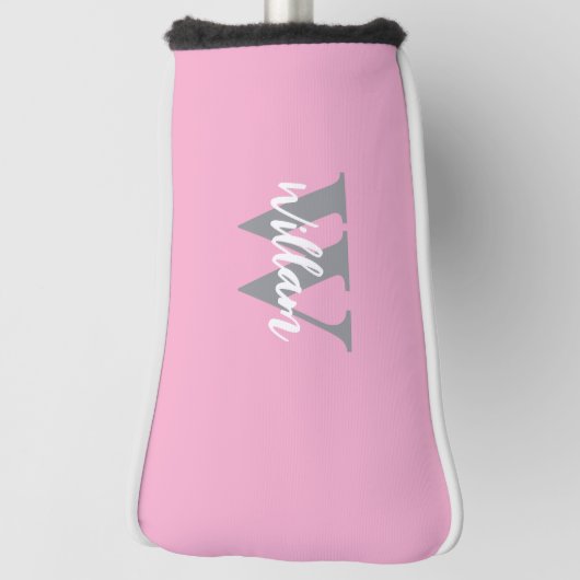 Elegante monogram scriptnaam golfheadcover (Draai 90)