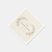 Elegante monogram servetten met script voor de bru (Hoek)