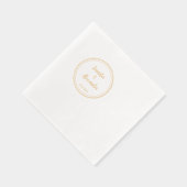 Elegante monogrammed bruiloft Folie Gestempeld ser Folie Servetten (Rechts)