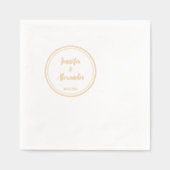 Elegante monogrammed bruiloft Folie Gestempeld ser Folie Servetten (Voorkant)