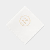 Elegante monogrammed bruiloft Folie Gestempeld ser Servetten (Rechts)