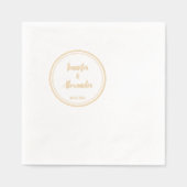 Elegante monogrammed bruiloft Folie Gestempeld ser Servetten (Voorkant)