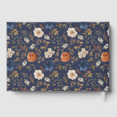 Elegante Monogrammed Bruiloft Gastenboek (Achterkant)