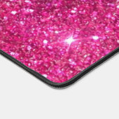 Elegante Monogrammed initiaal Roze Glitter Desk Ma Bureaumat (Hoek)