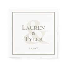 Elegante Monogrammed Trouwreceptie servies