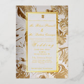 Élégante Monstère Or Dorée Invitation Foil (Recto)