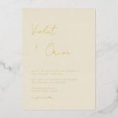 Elégante Montagnes Mariage Gold Foil Invitation (Recto)