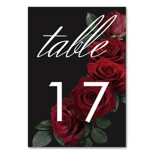 Elegante Moody Bloed Rode Rozen Bloemen Kaart (Voorkant)