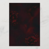 Elegante moody rode zwarte bloemen bruiloft programma (Achterkant)