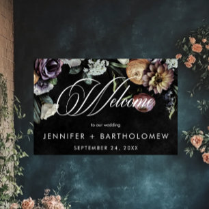 Elegante Moody Twilight gedempte pastel Bloemen We Poster