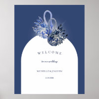 Elegante Mooie Blauwe Zwanen Aquarel Kunst