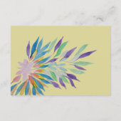 Elegante mooie Boho bloemenkunst Waterverf Informatiekaartje (Achterkant)